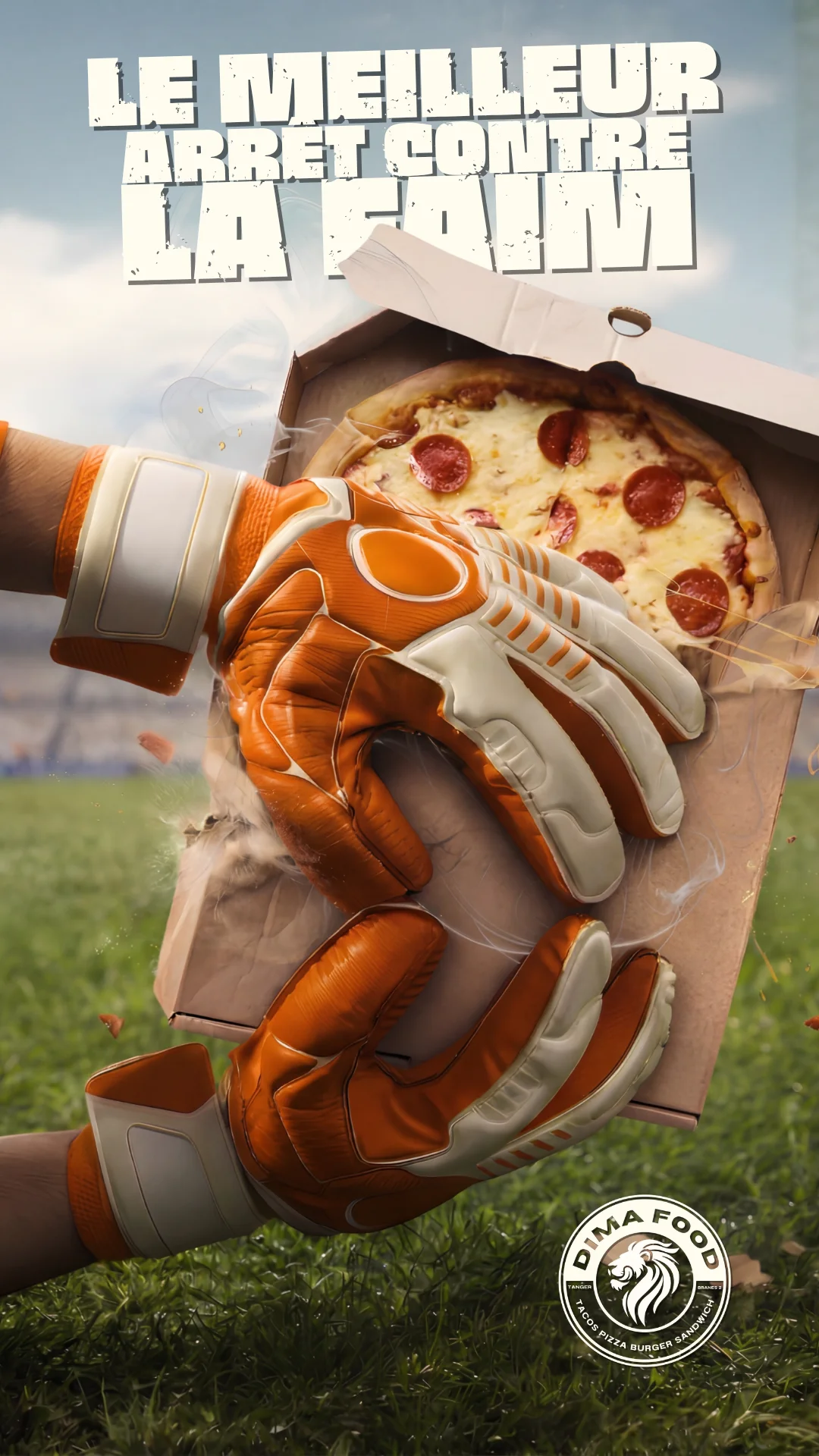 Visuel Meilleur arrêt contre la faim pour Dima Food · Direction artistique, Storytelling